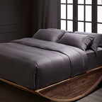 Σετ 2τμχ Μαξιλαροθήκες Hauz Vegan Silk Collection 52X78 Gray